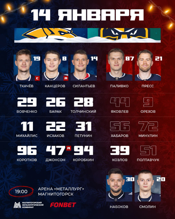Стартовый состав «Металлурга»