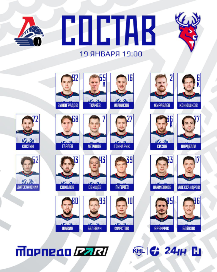 Старотовый состав «Торпедо»