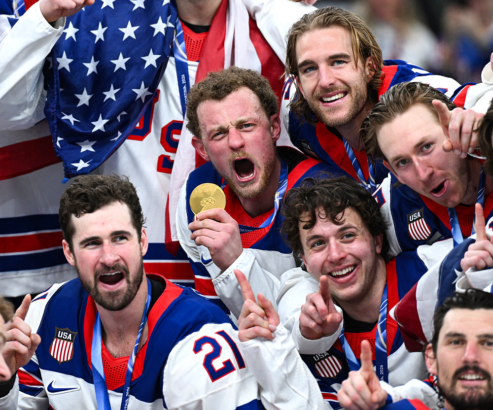 Сборная США с золотыми медалями