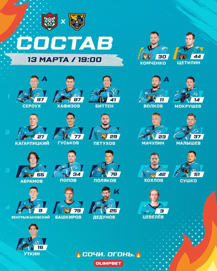 Стартовый состав «Сочи»