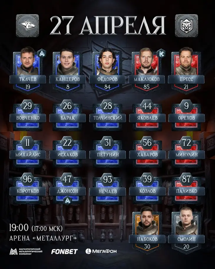 Стартовый состав «Металлурга»