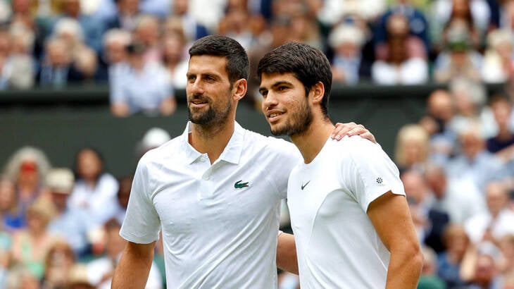 Новак Джокович и Карлос Алькарас