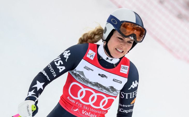 Линдси Вонн на этапе Кубка мира в Кран-Монтане