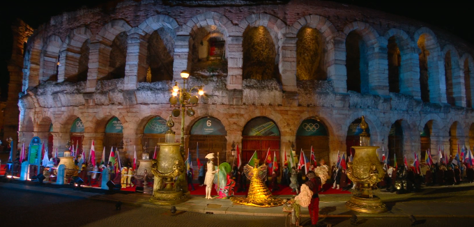 Процессия спортсменов