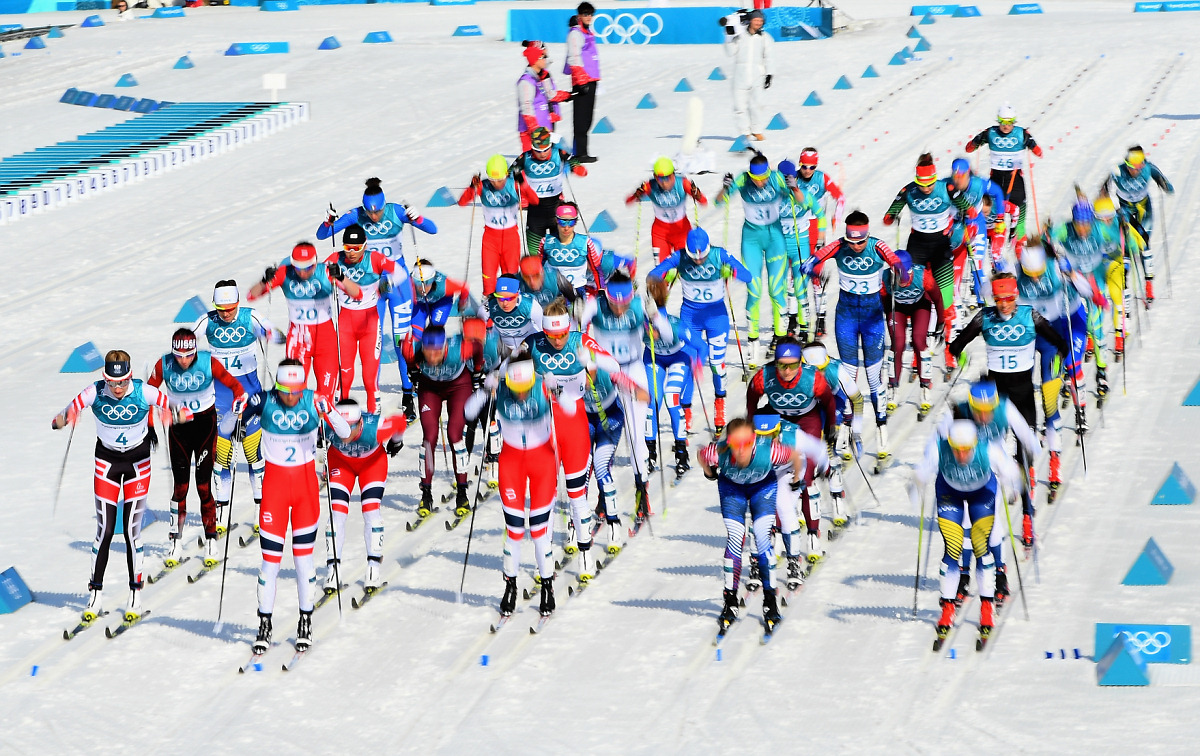 Победа Марит Бьорген в лыжном марафоне