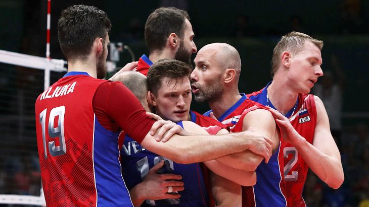 Российские волейболисты обыграли египтян в матче ОИ