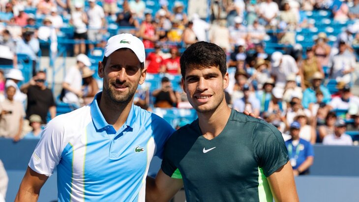 Новак Джокович и Карлос Алькарас