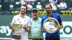 Александр Бублик, Борис Беккер и Даниил Медведев 