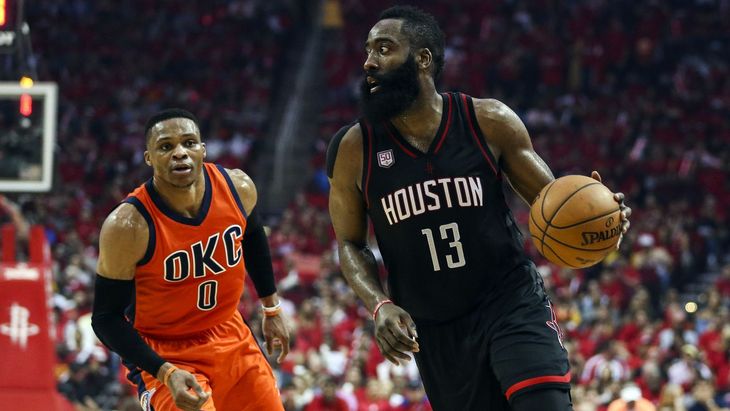 Расселл Уэстбрук и Джеймс Харден