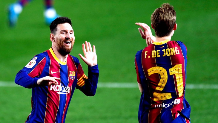Лионель Месси и Френки де Йонг