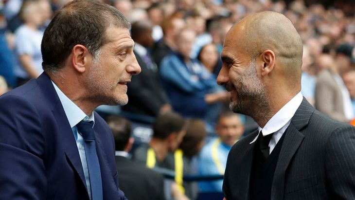 Гвардиоле (справа) и Биличу предстоит битва в Кубке Англии