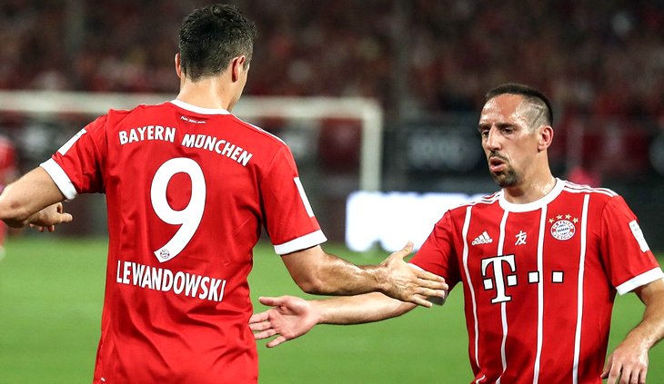 Роберт Левандовски и Франк Рибери