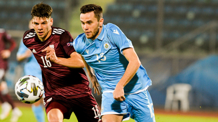 Сан-Марино во время матча с Латвией