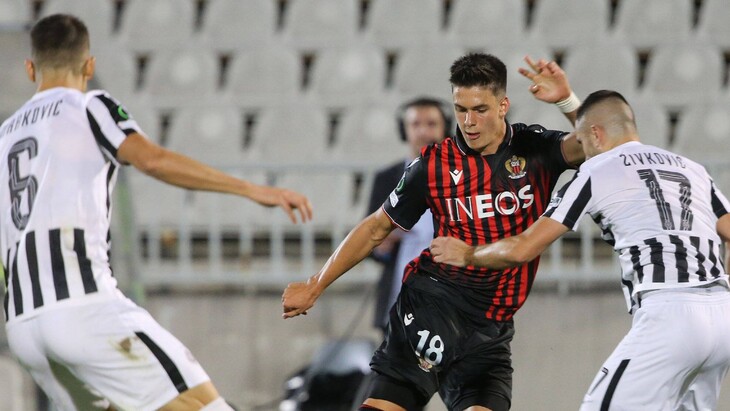 «Партизан» — «Ницца». Фрагмент матча Лиги конференций