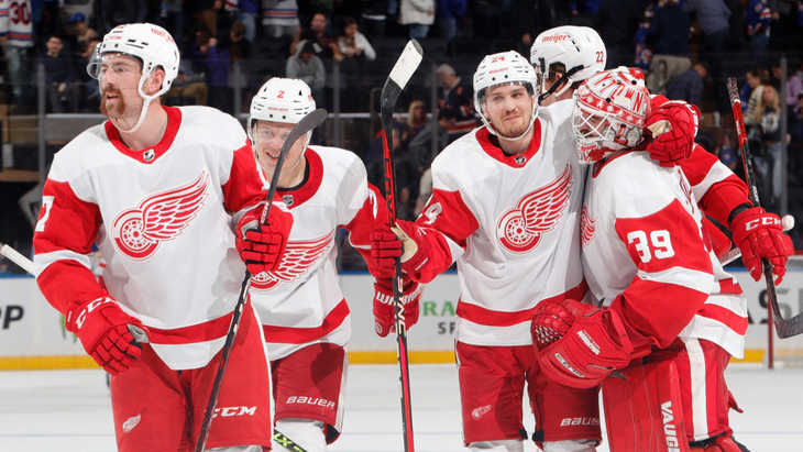 «Детройт» в матче против «Рейнджерс»