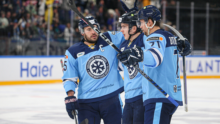 «Сибирь» в матче с «Витязем»