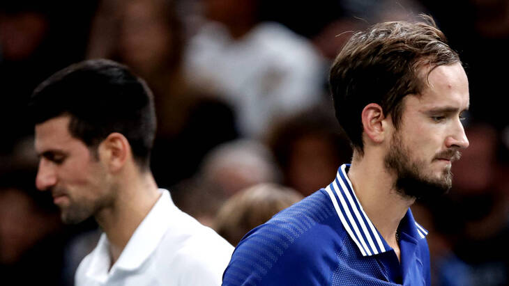 Даниил Медведев и Новак Джокович